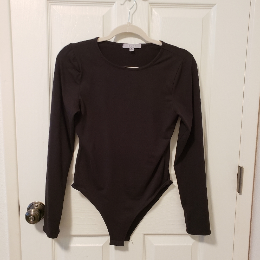 Black long sleeve body suit